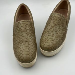 J/Slides Snake Skin Platform Shoes 8